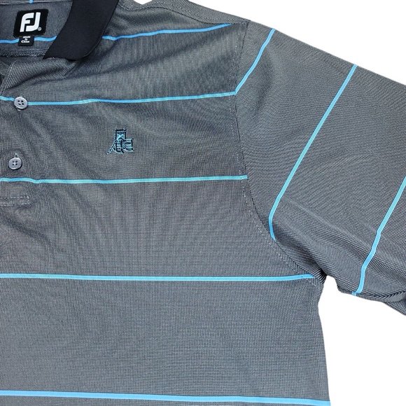 FootJoy FJ Mens‎ M Shirt Polo Logo Golf Performance Stretch Moisture Wick Gray - Picture 9 of 12